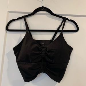 Athleta Cut Out Crop Top Sports Bra